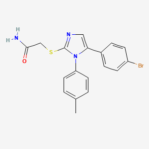 2-((5-(4-bromophenyl)-1-(p-tolyl)-1H-imidazol-2-yl)thio)acetamide