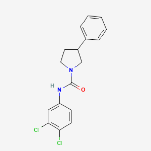 B2870874 N-(3,4-dichlorophenyl)-3-phenylpyrrolidine-1-carboxamide CAS No. 898186-39-5
