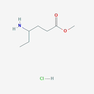 molecular formula C7H16ClNO2 B2871002 Methyl 4-aminohexanoate hydrochloride CAS No. 2230799-76-3