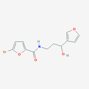 molecular formula C12H12BrNO4 B2871003 5-Bromo-N-[3-(furan-3-YL)-3-hydroxypropyl]furan-2-carboxamide CAS No. 1428358-29-5