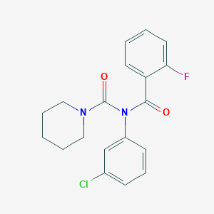 molecular formula C19H18ClFN2O2 B2871051 N-(3-chlorophenyl)-N-(2-fluorobenzoyl)piperidine-1-carboxamide CAS No. 899951-27-0