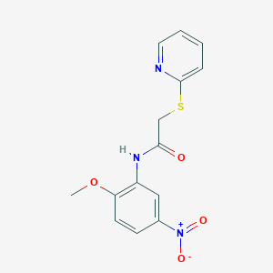 molecular formula C14H13N3O4S B2871062 N-(2-Methoxy-5-nitrophenyl)-2-(pyridin-2-ylthio)acetamide CAS No. 763124-79-4