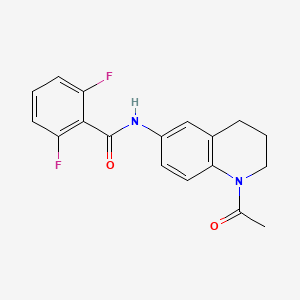 molecular formula C18H16F2N2O2 B2871071 N-(1-acetyl-1,2,3,4-tetrahydroquinolin-6-yl)-2,6-difluorobenzamide CAS No. 941960-06-1