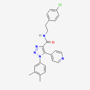 molecular formula C24H22ClN5O B2871094 N-[2-(4-chlorophenyl)ethyl]-1-(3,4-dimethylphenyl)-5-(pyridin-4-yl)-1H-1,2,3-triazole-4-carboxamide CAS No. 1226453-01-5