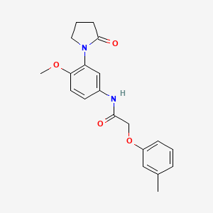 molecular formula C20H22N2O4 B2871131 N-[4-methoxy-3-(2-oxopyrrolidin-1-yl)phenyl]-2-(3-methylphenoxy)acetamide CAS No. 941957-59-1