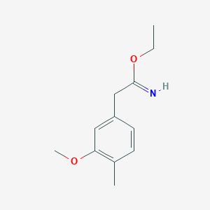 molecular formula C12H17NO2 B2871149 Ethyl 2-(3-methoxy-4-methylphenyl)ethanimidate CAS No. 794490-09-8