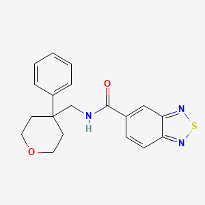 molecular formula C19H19N3O2S B2871193 N-[(4-phenyloxan-4-yl)methyl]-2,1,3-benzothiadiazole-5-carboxamide CAS No. 1207018-10-7