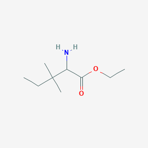molecular formula C9H19NO2 B2871220 Ethyl 2-amino-3,3-dimethylpentanoate CAS No. 1999024-91-7