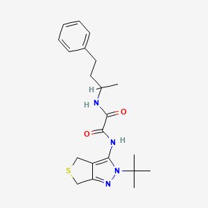 molecular formula C21H28N4O2S B2871227 N-{2-tert-butyl-2H,4H,6H-thieno[3,4-c]pyrazol-3-yl}-N'-(4-phenylbutan-2-yl)ethanediamide CAS No. 899756-51-5