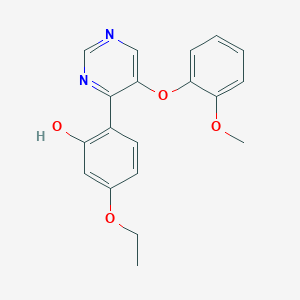 B2871277 5-Ethoxy-2-[5-(2-methoxyphenoxy)pyrimidin-4-yl]phenol CAS No. 877782-35-9