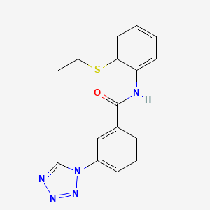 molecular formula C17H17N5OS B2871336 N-[2-(propan-2-ylsulfanyl)phenyl]-3-(1H-tetrazol-1-yl)benzamide CAS No. 915927-20-7