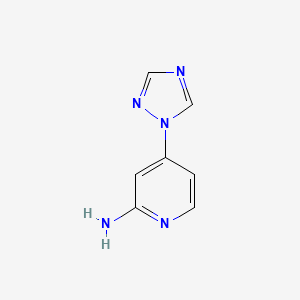 molecular formula C7H7N5 B2871349 4-(1H-1,2,4-triazol-1-yl)pyridin-2-amine CAS No. 1565705-13-6