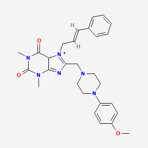 8-{[4-(4-methoxyphenyl)piperazin-1-yl]methyl}-1,3-dimethyl-7-[(2E)-3-phenylprop-2-en-1-yl]-2,3,6,7-tetrahydro-1H-purine-2,6-dione