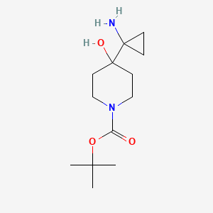 Tert-butyl 4-(1-aminocyclopropyl)-4-hydroxypiperidine-1-carboxylate