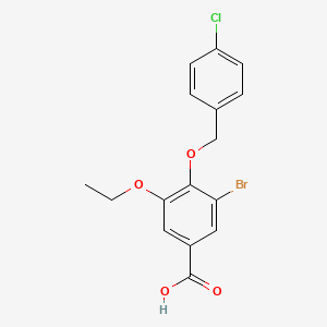3-Bromo-4-[(4-chlorobenzyl)oxy]-5-ethoxybenzoic acid