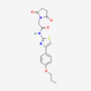 2-(2,5-dioxopyrrolidin-1-yl)-N-[4-(4-propoxyphenyl)-1,3-thiazol-2-yl]acetamide