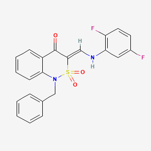 (Z)-1-benzyl-3-(((2,5-difluorophenyl)amino)methylene)-1H-benzo[c][1,2]thiazin-4(3H)-one 2,2-dioxide
