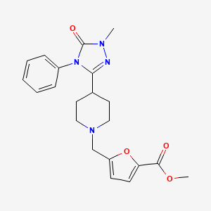 methyl 5-((4-(1-methyl-5-oxo-4-phenyl-4,5-dihydro-1H-1,2,4-triazol-3-yl)piperidin-1-yl)methyl)furan-2-carboxylate