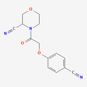4-[2-(4-Cyanophenoxy)acetyl]morpholine-3-carbonitrile