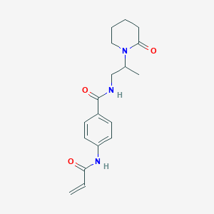 N-[2-(2-Oxopiperidin-1-yl)propyl]-4-(prop-2-enoylamino)benzamide