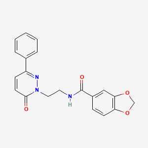 N-(2-(6-oxo-3-phenylpyridazin-1(6H)-yl)ethyl)benzo[d][1,3]dioxole-5-carboxamide