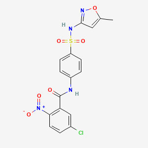 5-chloro-N-(4-(N-(5-methylisoxazol-3-yl)sulfamoyl)phenyl)-2-nitrobenzamide
