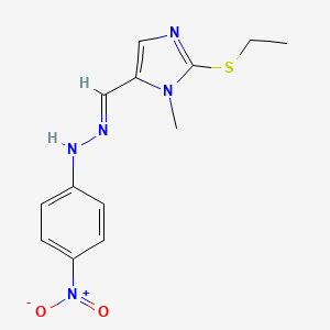 2-(ethylsulfanyl)-1-methyl-1H-imidazole-5-carbaldehyde N-(4-nitrophenyl)hydrazone