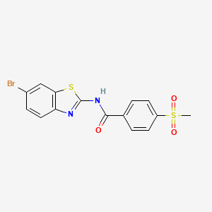 N-(6-bromobenzo[d]thiazol-2-yl)-4-(methylsulfonyl)benzamide