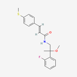 (E)-N-(2-(2-fluorophenyl)-2-methoxypropyl)-3-(4-(methylthio)phenyl)acrylamide