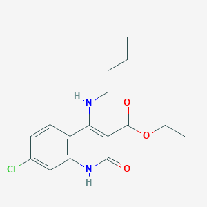 molecular formula C16H19ClN2O3 B2871445 Ethyl 4-(butylamino)-7-chloro-2-oxo-1,2-dihydroquinoline-3-carboxylate CAS No. 1251609-95-6