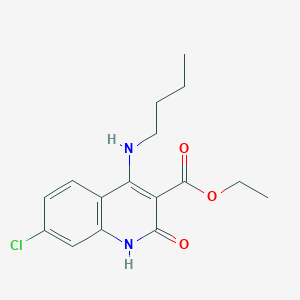 ethyl 4-(butylamino)-7-chloro-2-oxo-1H-quinoline-3-carboxylate