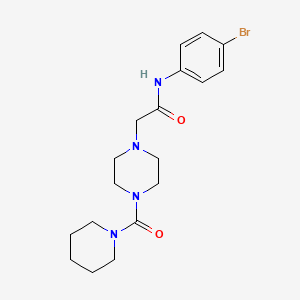 N-(4-bromophenyl)-2-[4-(piperidine-1-carbonyl)piperazin-1-yl]acetamide