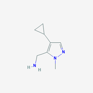 (4-cyclopropyl-1-methyl-1H-pyrazol-5-yl)methanamine