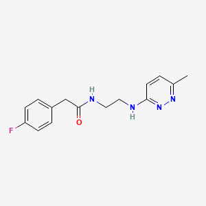 2-(4-fluorophenyl)-N-(2-((6-methylpyridazin-3-yl)amino)ethyl)acetamide