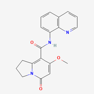 7-methoxy-5-oxo-N-(quinolin-8-yl)-1,2,3,5-tetrahydroindolizine-8-carboxamide
