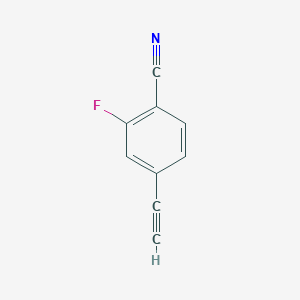 molecular formula C9H4FN B2871463 4-Ethynyl-2-fluorobenzonitrile CAS No. 167858-57-3