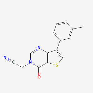 [7-(3-methylphenyl)-4-oxothieno[3,2-d]pyrimidin-3(4H)-yl]acetonitrile