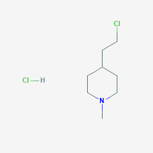 molecular formula C8H17Cl2N B2871465 4-(2-Chloroethyl)-1-methylpiperidine;hydrochloride CAS No. 1378816-00-2
