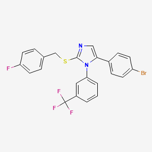 5-(4-bromophenyl)-2-((4-fluorobenzyl)thio)-1-(3-(trifluoromethyl)phenyl)-1H-imidazole