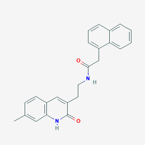 N-(2-(7-methyl-2-oxo-1,2-dihydroquinolin-3-yl)ethyl)-2-(naphthalen-1-yl)acetamide