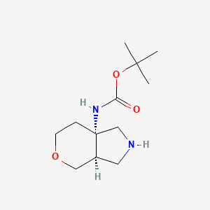 molecular formula C12H22N2O3 B2871479 tert-Butyl ((3aR,7aS)-octahydropyrano[3,4-c]pyrrol-7a-yl)carbamate CAS No. 1037368-47-0