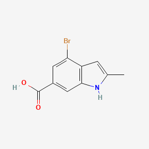 molecular formula C10H8BrNO2 B2871483 4-Bromo-2-methyl-1H-indole-6-carboxylic acid CAS No. 1260382-87-3