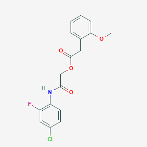 molecular formula C17H15ClFNO4 B2871486 [2-(4-Chloro-2-fluoroanilino)-2-oxoethyl] 2-(2-methoxyphenyl)acetate CAS No. 1795030-93-1