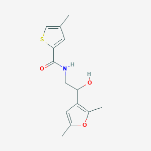molecular formula C14H17NO3S B2871495 N-[2-(2,5-dimethylfuran-3-yl)-2-hydroxyethyl]-4-methylthiophene-2-carboxamide CAS No. 2320861-51-4