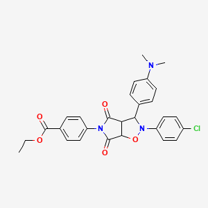 ethyl 4-{2-(4-chlorophenyl)-3-[4-(dimethylamino)phenyl]-4,6-dioxohexahydro-5H-pyrrolo[3,4-d]isoxazol-5-yl}benzoate