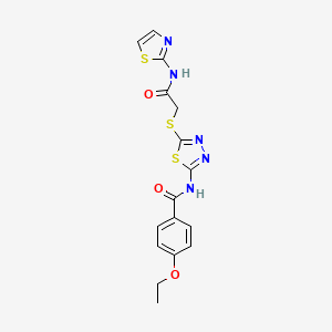 4-ethoxy-N-(5-((2-oxo-2-(thiazol-2-ylamino)ethyl)thio)-1,3,4-thiadiazol-2-yl)benzamide