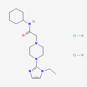 N-cyclohexyl-2-(4-(1-ethyl-1H-imidazol-2-yl)piperazin-1-yl)acetamide dihydrochloride