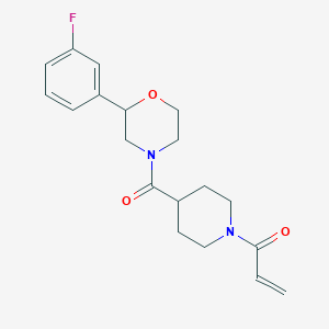 1-[4-[2-(3-Fluorophenyl)morpholine-4-carbonyl]piperidin-1-yl]prop-2-en-1-one