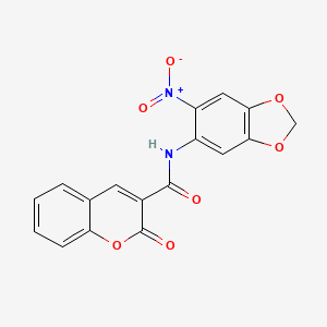 molecular formula C17H10N2O7 B2871577 N-(6-nitro-2H-1,3-benzodioxol-5-yl)-2-oxo-2H-chromene-3-carboxamide CAS No. 833445-57-1