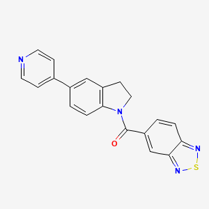 molecular formula C20H14N4OS B2871584 Benzo[c][1,2,5]thiadiazol-5-yl(5-(pyridin-4-yl)indolin-1-yl)methanone CAS No. 2034323-37-8